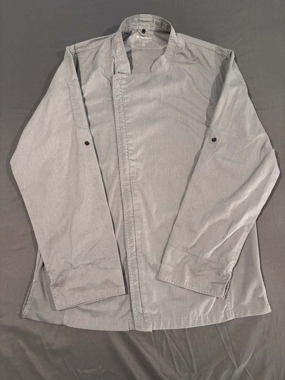 Chef Works Springfield Chef Coat Grey Jacket with Cool Vent Side Panels Medium
